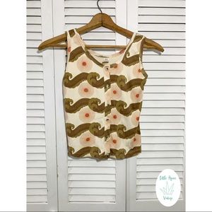 Women’s Cropped Button Tank